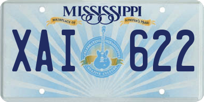 MS license plate XAI622