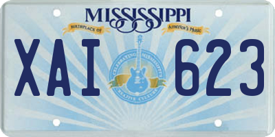 MS license plate XAI623