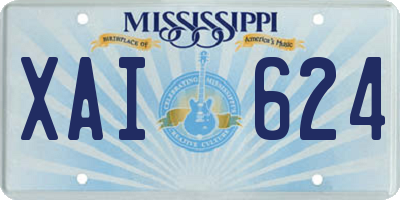 MS license plate XAI624