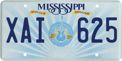MS license plate XAI625