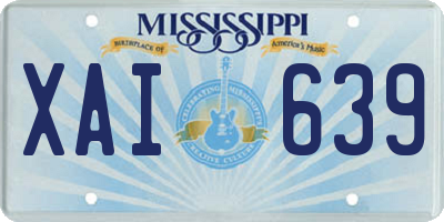 MS license plate XAI639