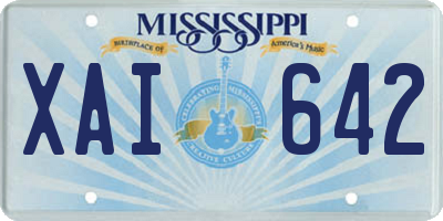 MS license plate XAI642
