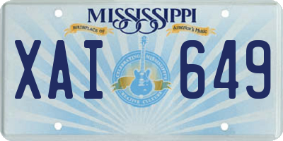 MS license plate XAI649