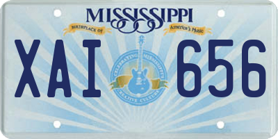 MS license plate XAI656
