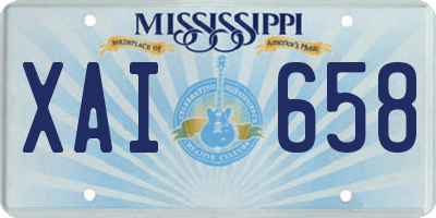 MS license plate XAI658