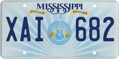 MS license plate XAI682