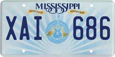MS license plate XAI686