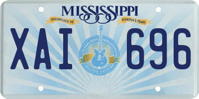 MS license plate XAI696
