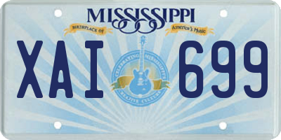 MS license plate XAI699