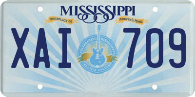 MS license plate XAI709