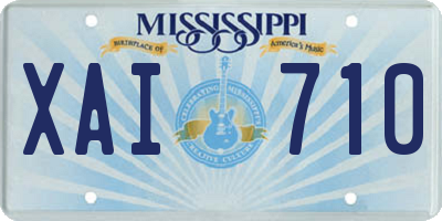 MS license plate XAI710