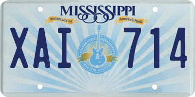 MS license plate XAI714