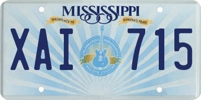 MS license plate XAI715