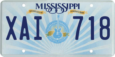 MS license plate XAI718