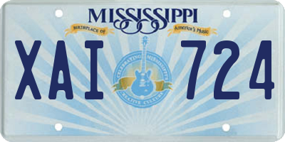 MS license plate XAI724