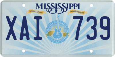 MS license plate XAI739