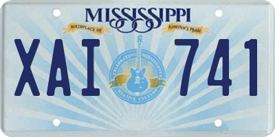 MS license plate XAI741