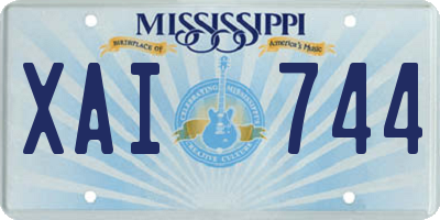 MS license plate XAI744