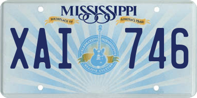 MS license plate XAI746