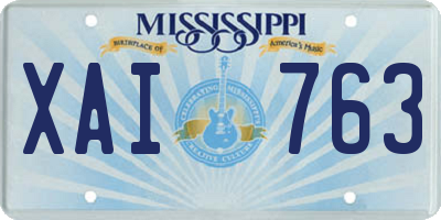 MS license plate XAI763