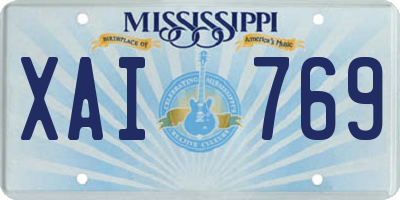 MS license plate XAI769