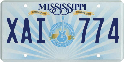 MS license plate XAI774