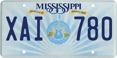 MS license plate XAI780