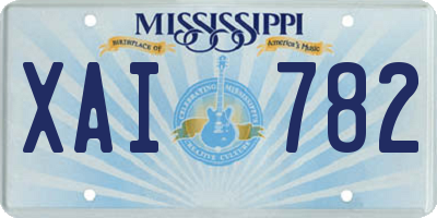 MS license plate XAI782