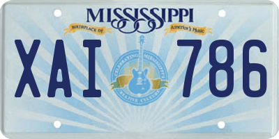 MS license plate XAI786