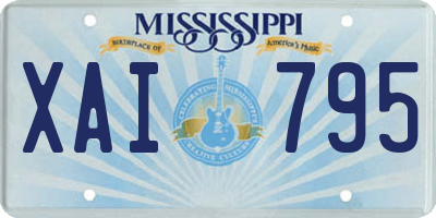 MS license plate XAI795