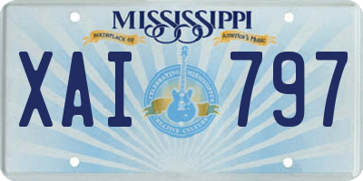 MS license plate XAI797