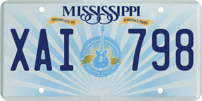 MS license plate XAI798