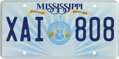 MS license plate XAI808