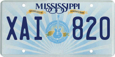MS license plate XAI820