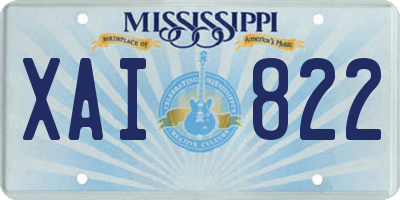 MS license plate XAI822