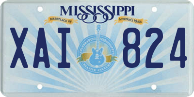MS license plate XAI824