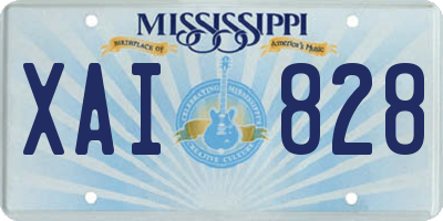 MS license plate XAI828