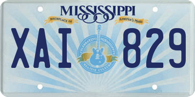 MS license plate XAI829