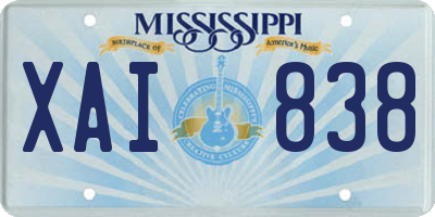 MS license plate XAI838