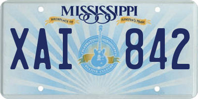 MS license plate XAI842
