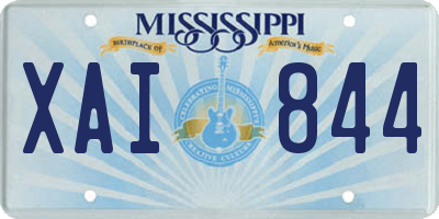 MS license plate XAI844