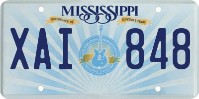 MS license plate XAI848
