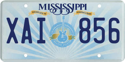 MS license plate XAI856