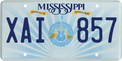 MS license plate XAI857