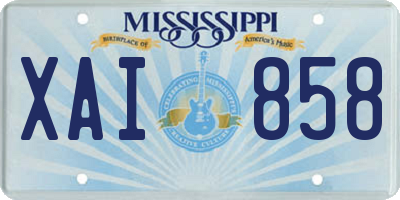 MS license plate XAI858