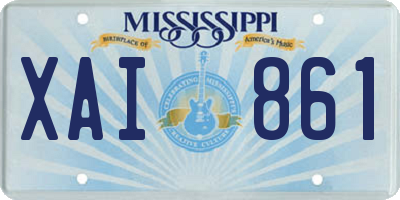 MS license plate XAI861
