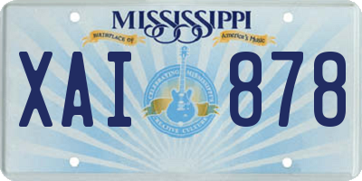 MS license plate XAI878