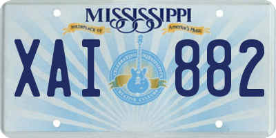 MS license plate XAI882