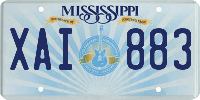 MS license plate XAI883
