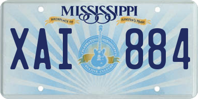 MS license plate XAI884
